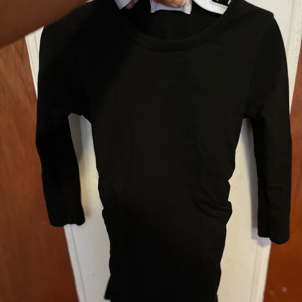Black scrunch sides dress